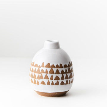 Vase Meknes White Tan